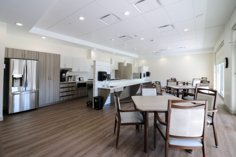 Kitchen lounge at Airdrie Care Community
